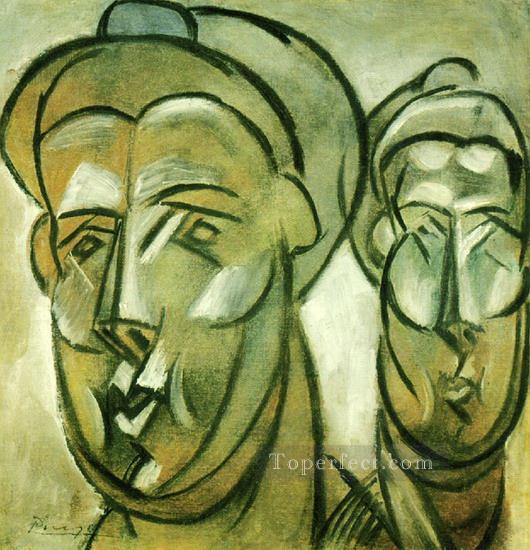 Two Heads Woman Fernande Olivier 1909 cubism Pablo Picasso Oil Paintings